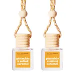COOLGIRLCANDLES Pistachio Salted Caramel Hanging Car Air Freshener and Essential Oil Diffuser - Automobile Aromatherapy Diffuser Bottle