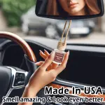 C Classy Car Air Freshener Hanging 2 Pack, Mahogany Teakwood Essential Oil Diffuser for Cars, Cute Car Accessories, Long-Lasting Fragrance, C ar Air Fresheners for Women & Men Gift, Made in USA - Image 7
