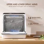 NOVETE Portable Countertop Dishwashers, Compact Dishwashers with 5L Built-in Water Tank & Inlet Hose, 5 Washing Programs, Baby Care, Air-Dry Function and LED Light for Small Apartments - Image 7