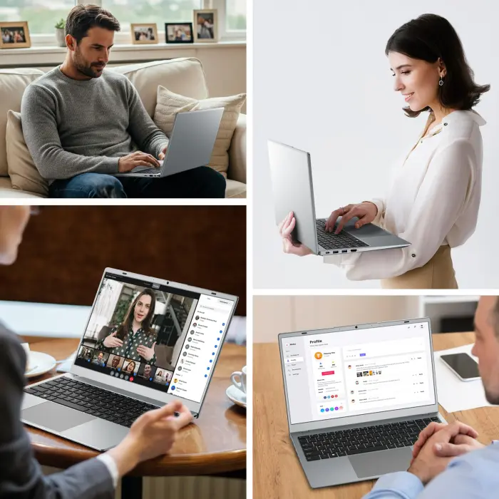 INHONLAP Laptop Computer, 16GB RAM 256GB SSD Laptops, 6500Y Processor (up to 3.4GHz), 15.6" FHD IPS Display, Laptop for Student and Business, WiFi 5, BT 5.0, Sliver - Image 2