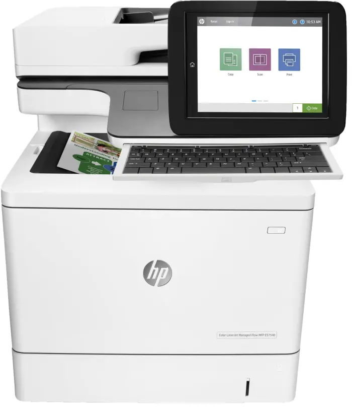 HP E57540c Color Laser Managed Flow MFP Printer (Renewed) - Image 3