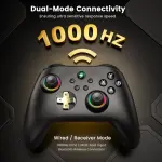 GAMSINGY Wireless PC Controller and Charging Dock - Hall Effect Joystick and Trigger, 2.4G & Wired 1000Hz Polling Rate, 2 Macro Buttons, 1000mAh Battery, LED - for Windows PC/Switch 1/2/iOS/Android - Image 8