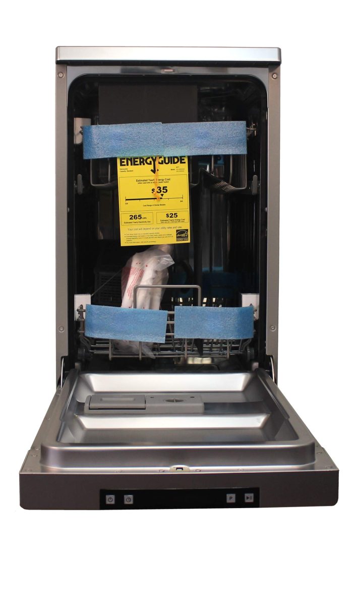 SPT SD-9263SS 18″ Wide Portable Stainless Steel Dishwasher with ENERGY STAR, 6 Wash Programs, 8 Place Settings and Stainless Steel Tub - Image 3