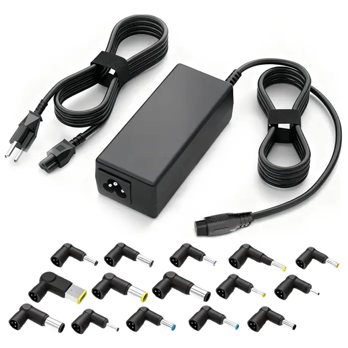 QFA 90W Universal Laptop Charger AC Adapter Compatible with Lenovo HP Dell Acer Asus Samsung IBM Sony Fujitsu Gateway Notebook Ultrabook Chromebook Computer Charger Power Supply Cord with 15 Tips - Image 1