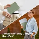 Taja Lined Spiral Journal Notebook for Women & Men, 140 Pages, College Ruled Hardcover Notebook for Work & Note Taking, Journals for Writing, A5(5.7" x 7.9") - Green - Image 3