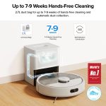 roborock Q7 M5+ Robot Vacuum and Mop, Upgraded from Q5 Max+, Up to 7-9 Weeks Self-Empty, 10000Pa Suction, Dual Anti-Tangle System for Pet Hair & Carpet, PreciSense LiDAR Navigation, App Control, White - Image 10