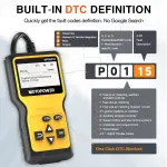 MOTOPOWER MP69033 Car OBD2 Scanner Code Reader Engine Fault Scanner CAN Diagnostic Scan Tool for All OBD II Protocol Cars Since 1996, Yellow - Image 6