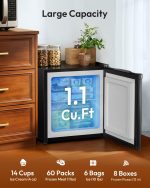 EUHOMY 1.1 Cubic Feet Mini Freezer, Countertop, Single Door Compact Upright Freezer with Reversible Door, Removable Shelves, Small freezer for Home/Dorms/Apartment/Office, New Black - Image 8