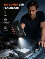 AstroAI S8 Ultra 4000A Car Jump Starter, Jump Box up to All Gas Engines & 12L Diesel, 12V Portable Power Bank with USB/Type-C Ports, 3 Modes LED Flashlight, Auto Battery Booster with Jumper Cable - Image 3