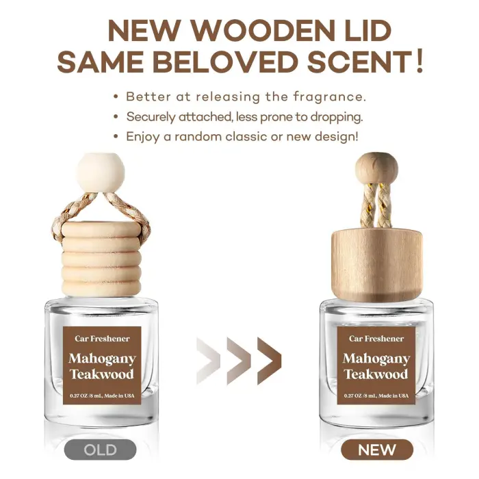 C Classy Car Air Freshener Hanging 2 Pack, Mahogany Teakwood Essential Oil Diffuser for Cars, Cute Car Accessories, Long-Lasting Fragrance, C ar Air Fresheners for Women & Men Gift, Made in USA - Image 9