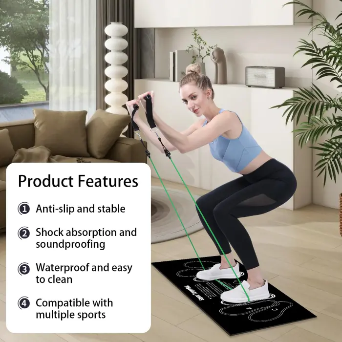Squat Mat With Foot Position - Anti Slip Training Mat, Perfect for Leg and Abdominal Exercises. Squat Pads Can Activate Muscles and Prevent Sports Injuries,Lightweight and Portable. - Image 6
