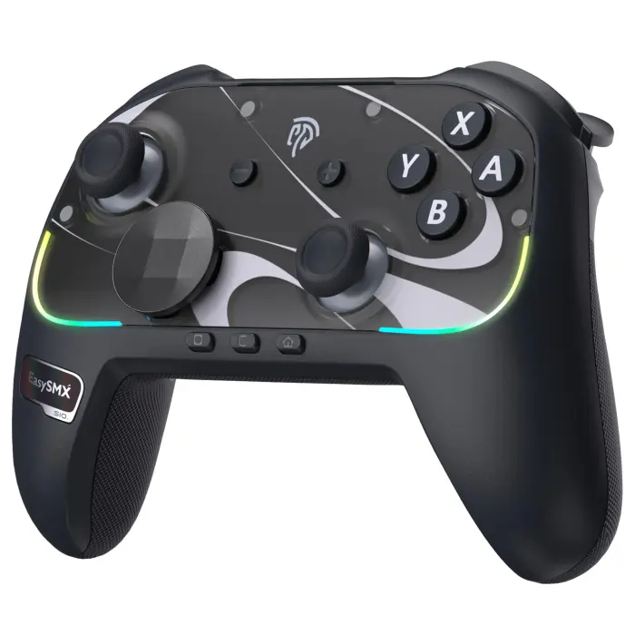 EasySMX S10 Switch 2 Controller-One Key Wake-up, Switch 2 Pro Controller with 6 Axis Gyro, NFC Function, TMR Anti-Drift Joystick, HD Rumble, Swappable D-Pad & Faceplate-black - Image 1