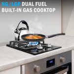 Karinear Gas Cooktop 2 Burner Propane Cooktop, 12 Inch LPG/NG Dual Fuel Gas Stove Top, Built-in Tempered Glass Gas Cooktop for Apartment, Indoor, RV - Image 7