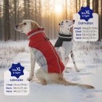 FUAMEY Dog Coat for Medium Dogs,Waterproof Dog Winter Jacket with Harness Built in Puppy Cold Weather Coats Reflective Pet Vest with Zipper Warm Fleece Dogs Snowsuit Windproof Red M - Image 5