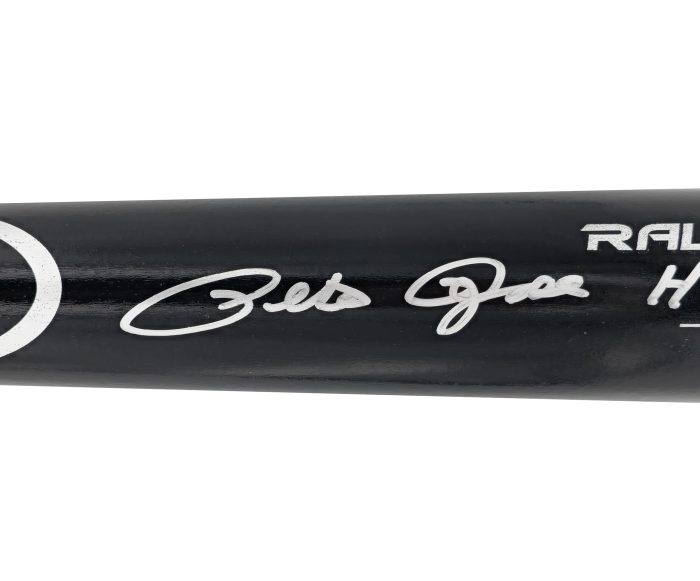 Pete Rose Autographed Black R.a.w.l.i.n.g.s Pro Baseball Bat "Hit King" PR Holo Stock #228075 - Image 4
