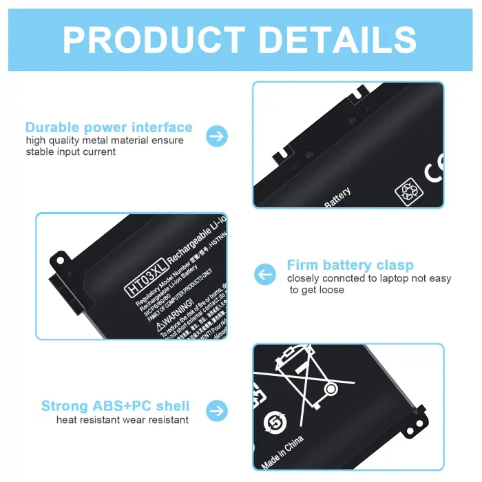 TSKYBEAR HTO3XL Laptop L11119-855 HT03XL Battery Compatible with HP Pavilion 14 15 17 15-CS 15-DA 15-DB Series 15-DA0012DX 14-CE0068ST 15-CS3073CL 15-CS3153CL 15-CS2064ST 15-DA0014DX HT03041XL - Image 6