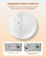 HAVA 2025 NEW Upgraded Countertop Dishwasher with Water Softener and Enhanced Energy Efficiency, Portable Dishwasher with 8 Wash Programs, Child Lock & Delayed Start Function, No Installation Needed - Image 10