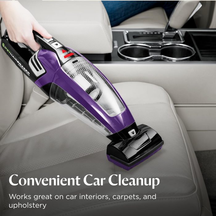 BISSELL Pet Hair Eraser Cordless Hand Vacuum, Lithium Ion, Home, Auto, and Pet Vacuum, Easy-Empty Dirt Bin, Upholstery Tool, Brush Tool, and Crevice Tool Included, 2390A - Image 7