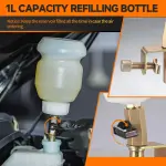 FOUR UNCLES 2L Brake Bleeder Vacuum Pump Kit - Pneumatic Brake Fluid Extractor with 1L Refilling Bottle & Adapters for Automotive Bleeding, One-Person Operation - Image 6