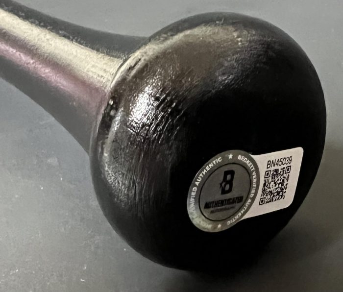 Jackson Chourio Milwaukee Brewers Autographed Signed Black Baseball Bat Beckett Hologram - Image 2