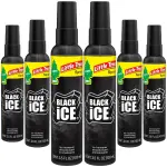 LITTLE TREES Car Air Freshener | Spray Provides a Long-Lasting Scent for Auto or Home | On-the-go Freshness | Black Ice, 6 Air Fresheners