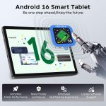 Android 16 Tablet 11 Inch with Gemini AI, T7250 Octa-Core, 24GB RAM + 256GB ROM /2TB TF, 16MP+8MP, 1920x1200 IPS HD Display, 8000mAh, Widevine L1, GPS, 2 in 1 Tablets with Keyboard Mouse Stylus - Image 6