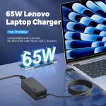 65W USB-C Laptop Charger Compatible with Lenovo Thinkpad T470 T470S T460 E531 E570 E560 L470 L460 L440Yoga/Chromebook C330 S330 100e 300e AC Adapter Power Cord - Image 6