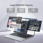 2025 Gaming Laptop, Laptop Computer with Celeron N150, Lap top with 16GB DDR4 1TB SSD, 15.6" IPS 1080P, Backlit Keyboard Fingerprint, Win 11 Pro, Portable Laptops for Work Office Student - Image 6