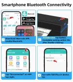 ORGSTA Bluetooth Thermal Shipping Label Printer T001-Plus Wireless 4x6 Shipping Label Printer for Small Business Support Android iPhone & Windows Widely Used for Amazon, Ebay, Shopify, Etsy, USPS - Image 6