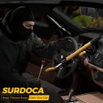 SURDOCA Upgraded Car Steering Wheel Lock Anti-Theft Device, Steering Wheel Locks for Car SUV, Easy Installation, Rubber Protection, Extendable Universal Security Device - Image 6