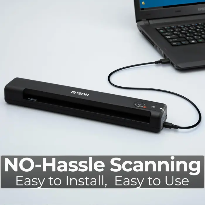 Workforce Es-50 Portable Document Scanner for Laptop - Complete Bundle for Pc and Mac – Best Travel Photo Scanner, with Feeder, Wireless, Mobile Friendly, Mini USB Cable Included (Renewed) - Image 3