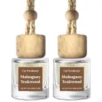 C Classy Car Air Freshener Hanging 2 Pack, Mahogany Teakwood Essential Oil Diffuser for Cars, Cute Car Accessories, Long-Lasting Fragrance, C ar Air Fresheners for Women & Men Gift, Made in USA