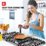 GASLAND 30 Inch Gas Cooktop, PRO GH2305SF 5 Burner Propane Stovetop, Built-in NG/LPG Convertible Cooktops, Gas Countertop Plug-in with Thermocouple Protection, Stainless Steel - Image 3