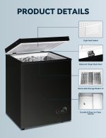 7.0 Cu Ft Chest Freezer - Energy Saving Quiet Top Open Door Mini Freezer Adjustable 6 Thermostat - Compact Small Deep Freezer w/Removable Basket and Defrost Water Drain for Home/Apartment/Garage - Image 3