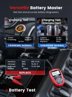 ANCEL BA101 Car Battery Tester, 12V Digital Automotive Alternator Meter Diagnostic Tool,100-2000 CCA Load Capacity, Charging & Cranking Analyzer for Truck, Boat, RV, Marine Vehicle, and More - Image 9