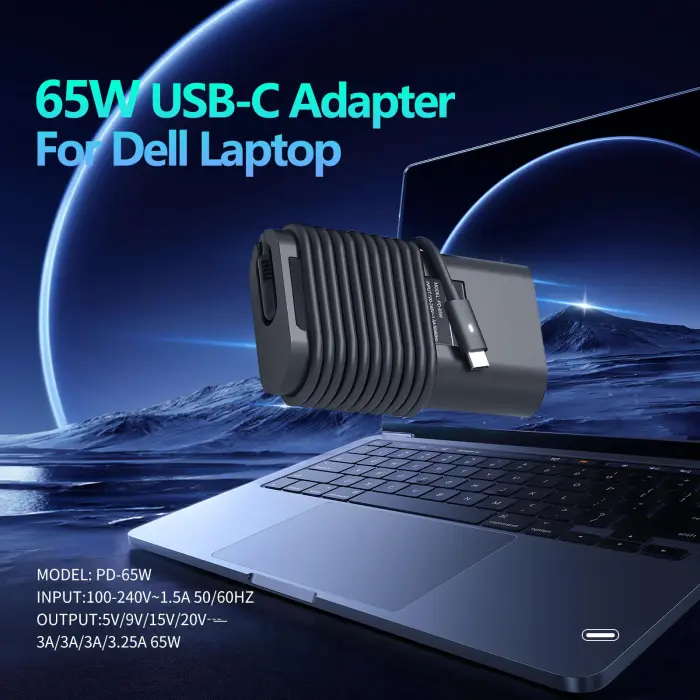 65W USB-C Laptop Charger for Dell Laptop Latitude 5530 5420 5430 5520 5540 7430 7440 7340 7530 7330 7320 Chromebook 3100 9250 9360 9365 9370 9380 9350 9550 Adapter Power Cord - Image 7