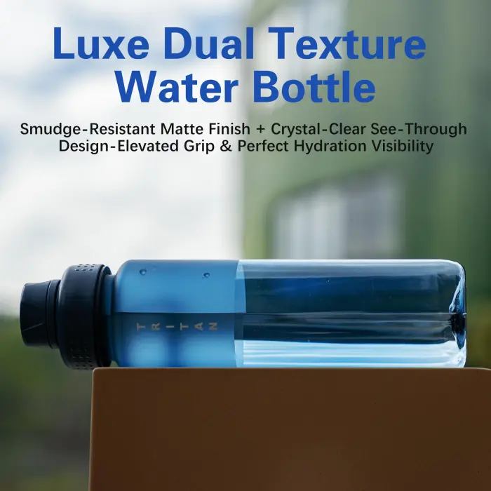 OLDLEY 32oz Frosted Clear Water Bottle, BPA-Free Tritan Plastic Reusable Water Bottle with Fast-Flow Spout Lid, Wide Mouth Leakproof Sports Drinking Bottle for Gym, School,Travel,Midnight Blue - Image 8