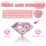 4PCS Heart-Shaped Car Vent Clips with Rhinestone,Bling Air Vent Clips Car Decorations,Premium Shiny Car Clips for Vents CCar Accessories Interior for Cars,Trucks,SUVs (Pink) - Image 6