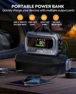 YaberAuto 12-in-1 Jump Starter with Air Compressor 8000A 160PSI 65W Charging, Portable Car Battery Jump Starter (All Gas/12L Diesel) Jump Box Car Battery Jumper Starter Portable Jumper Cables, 160W DC - Image 4