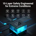 Hulkman Alpha85,Space Gray,2000A 74Wh Smart Jump Starter,12V Portable Car Battery Booster with 3.3" Display,USB-C Power Pack,5-Mode Flashlight,Jumper Cables for up to 8.5L Gas/6.0L Diesel - Image 3