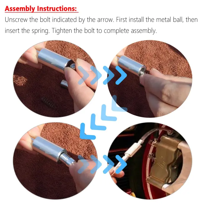 OFBAND 2Set Brake Bleeder Kit,Brake Fluid Bleeder Kit Includes 4PCS Brake Bleeder Hose,2PCS One Way Check Valve,Universal Break Bleeder Kit Car Accessories for Car Motorbike Bike - Image 3