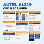 Autel Professional OBD2 Scanner AL319 Code Reader, Enhanced Check and Reset Engine Fault Code, Live Data, Freeze Frame, CAN Car Diagnostic Scan Tools for All OBDII Vehicles After 1996, 2026 Upgraded - Image 7