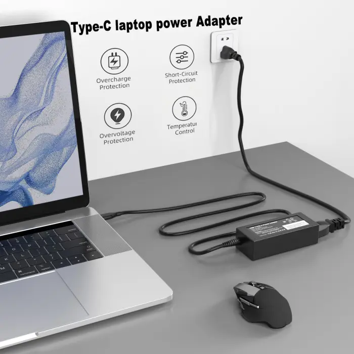 GKLSPL 65W USB C Laptop Charger Compatible with Dell Laptop and More USB Type C Power Adapter - Image 3
