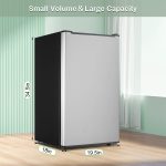 Maine Upright Freezer 3.6 Cu.Ft Mini Freezer with Reversible Stainless Steel Door Freestanding Compact Freezer with 3 Adjustable Thermostat, Small Freezer for Apartment Dorm (Silver) - Image 3