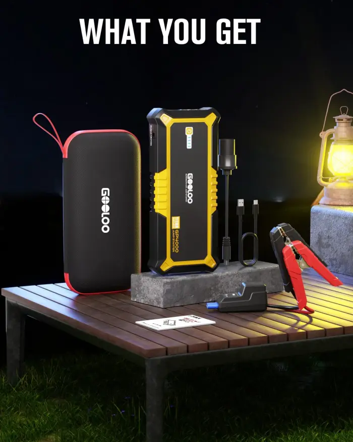 GOOLOO GP4000 Jump Starter 4000A Peak Car Starter (All Gas,up to 10.0L Diesel Engine) SuperSafe 12V Lithium Jump Box,Auto Battery Booster Pack,Portable Power Bank with USB Quick Charge and Type C Port - Image 2