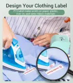 Phomemo Label Maker Machine with Tape, P12 Bluetooth Small Label Makers Portable Ribbon Printer Machine Thermal Transfer Labeler with Multiple Templates for Clothes Home School Gift Wrapping Office - Image 8