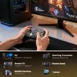 GAMSINGY Wireless PC Controller and Charging Dock - Hall Effect Joystick and Trigger, 2.4G & Wired 1000Hz Polling Rate, 2 Macro Buttons, 1000mAh Battery, LED - for Windows PC/Switch 1/2/iOS/Android - Image 2