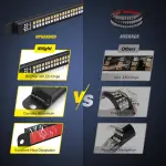 Nilight Truck Tailgate Light Strip 7 Inch Aluminum Frame Double Row 60 LED Red Running Brake Amber Sequential Turn Signals Strobe Lights Bar for Trailer Hitch Cargo Carrier Luggage Rack - Image 5