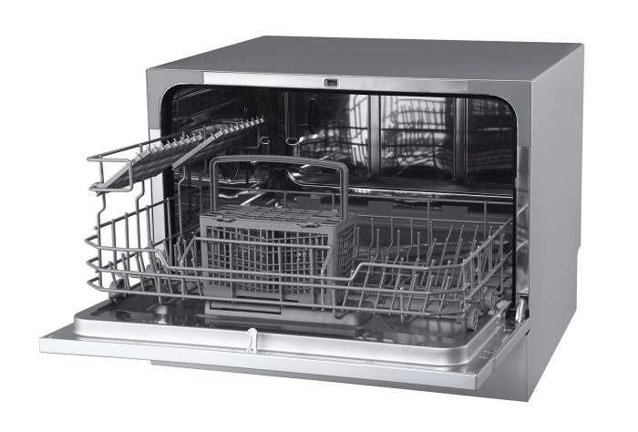 EdgeStar DWP62WH 6 Place Setting Portable Countertop Dishwasher - White - Image 7