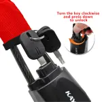 KAYCENTOP Car Steering Wheel Lock, Seat Belt Lock, Anti-Theft Device, Max 17 Inch Length, Small and Light-Weight, Multi-Functional, Fit Most Vehicle, SUV, Golf Cart Security (Red) - Image 6